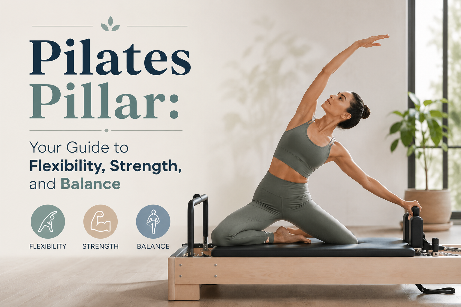 Pilates pillar guide flexibility workout session